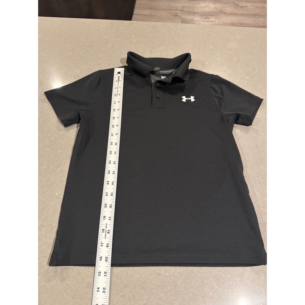 Under Armour Youth Black HeatGear Loose Fit Polo Shirt - Size YMD/M/M boys